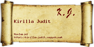 Kirilla Judit névjegykártya